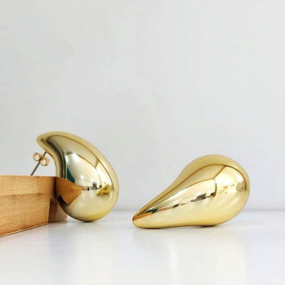 ARETES STUD GOTA DORADA