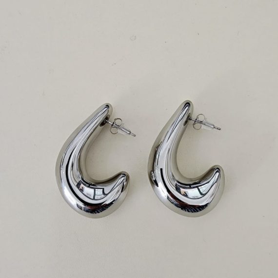 ARETES MEDIA ARRACADA XL PLATA