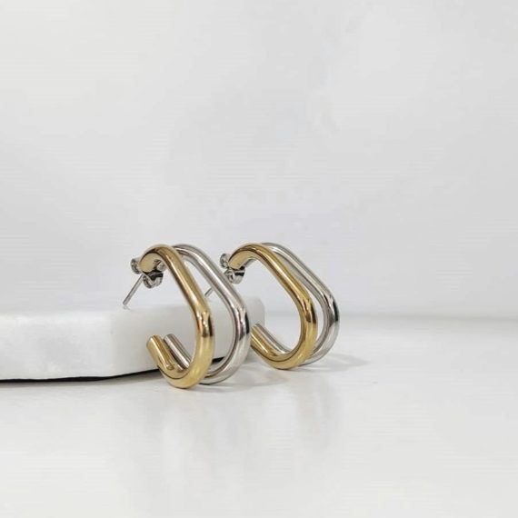 ARETES MEDIA HOOPS BITONO