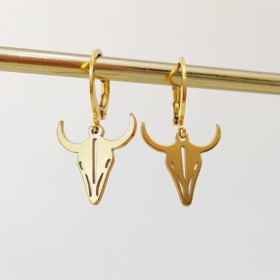 ARETES ARRACADAS DORADAS TORO