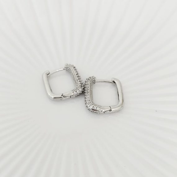 ARETES ARRACADA PLATA CON ZIRCONIA