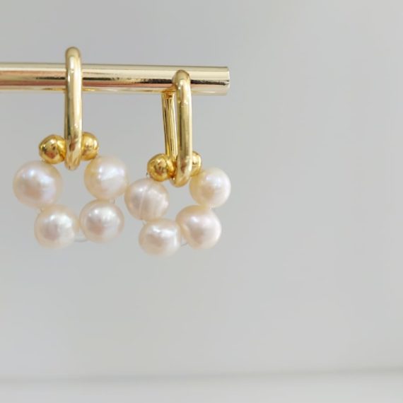 ARETES ARGOLLA 4 PERLAS DE RIO