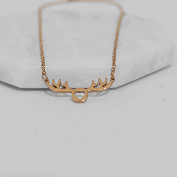 COLLAR VENADO CON CORAZÓN