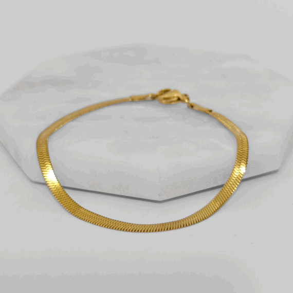 PULSERA PLANCHADA DORADO