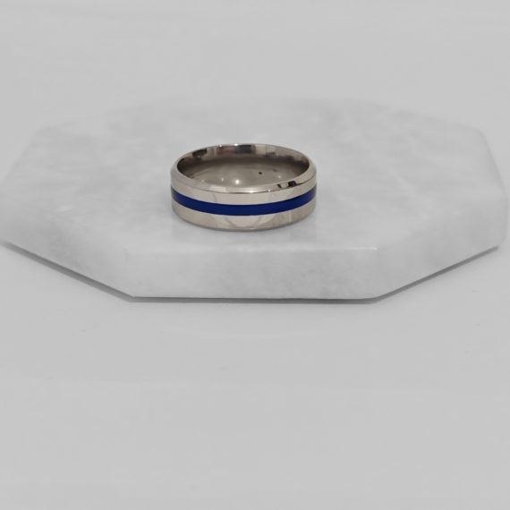 ANILLO PLATA CON AZUL