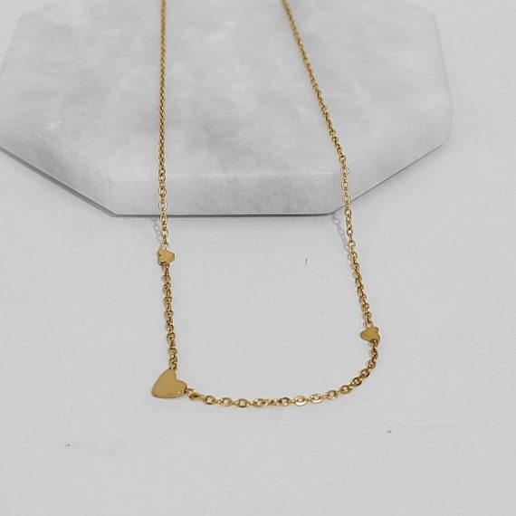 COLLAR CHOKER TRES CORAZÓNCITOS