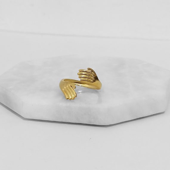 ANILLO ABRAZO DORADO