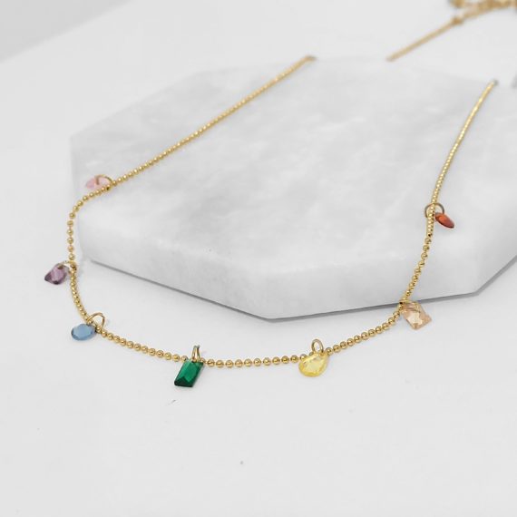 COLLAR PIEDRAS DE COLORES