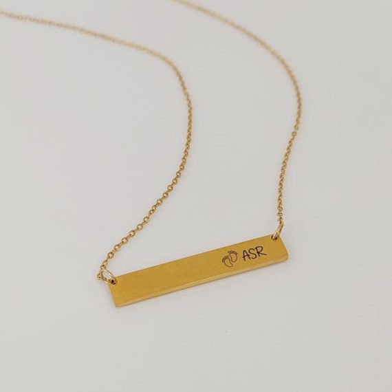COLLAR PLACA RECTANGULAR GRABABLE