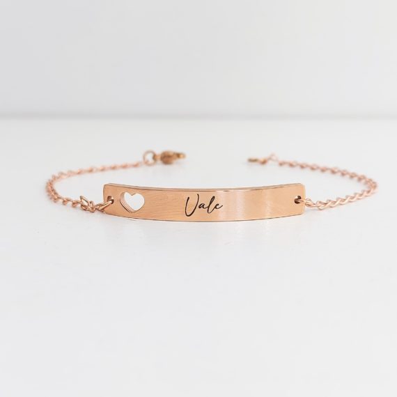 PULSERA ESCLAVA GRABADA CORAZÓN