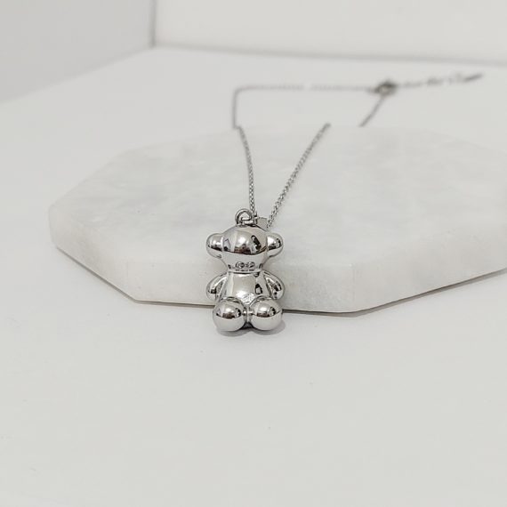 COLLAR TEDDY SENTADO PLATA
