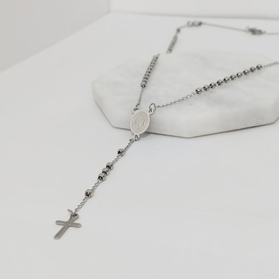 COLLAR ROSARIO SILVER CHICO