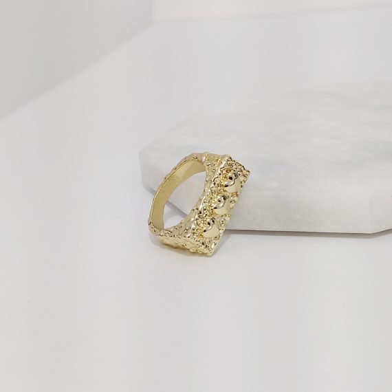 ANILLO CUADRADO MINI CORAZONES