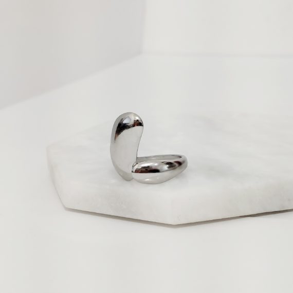 ANILLO GOTA PLANA PLATA