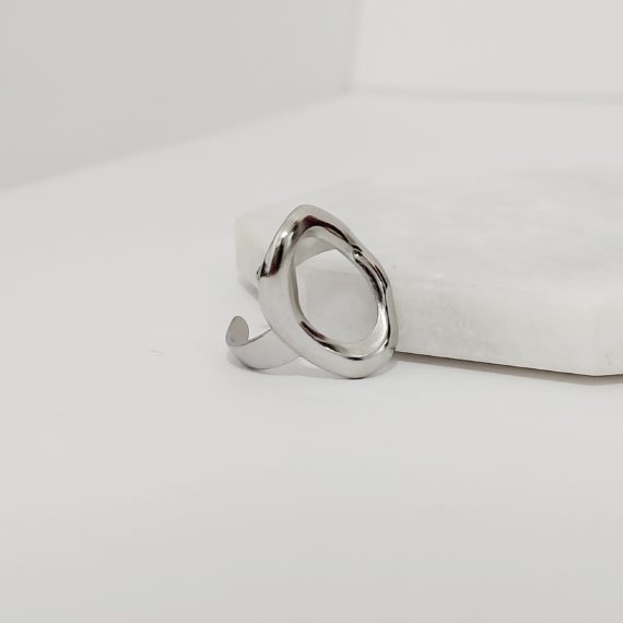 ANILLO CIRCULO HUECO SILVER