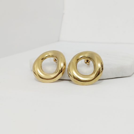 ARETES STUD OVALO HUECO