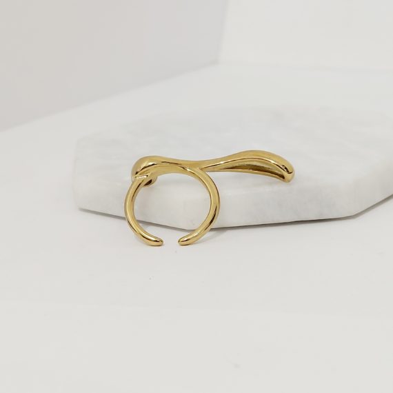 ANILLO DOBLE GOTA ALARGADA