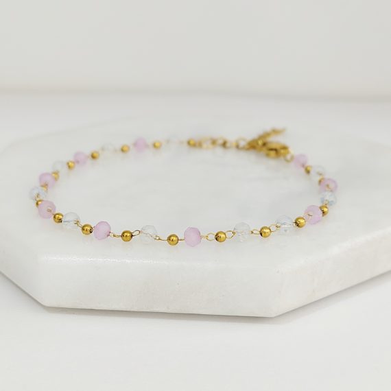 PULSERA CRISTALES PASTELES