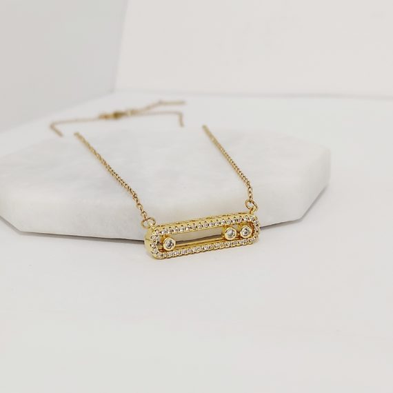 COLLAR DIJE OVALADO HUECO