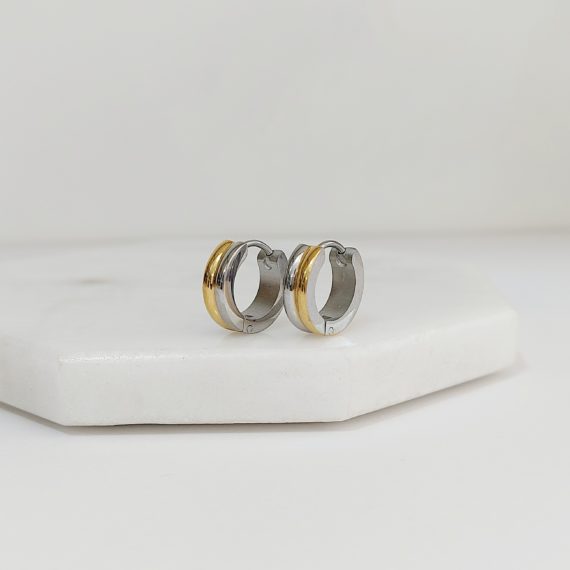 ARETES HUGGIE DOBLE BI