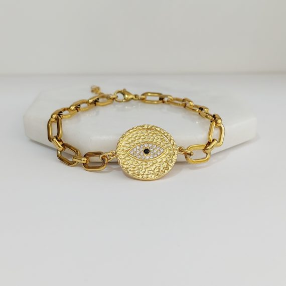 PULSERA ESLABON Y OJO