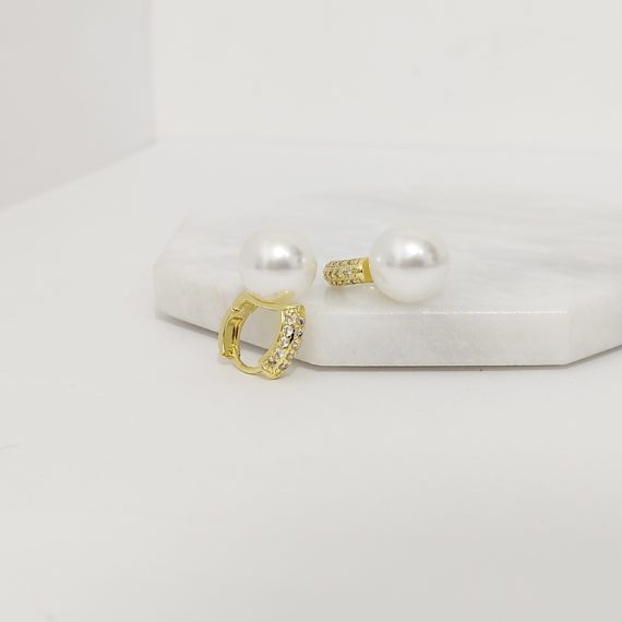 ARETES ARRACADA EN U CON PERLA