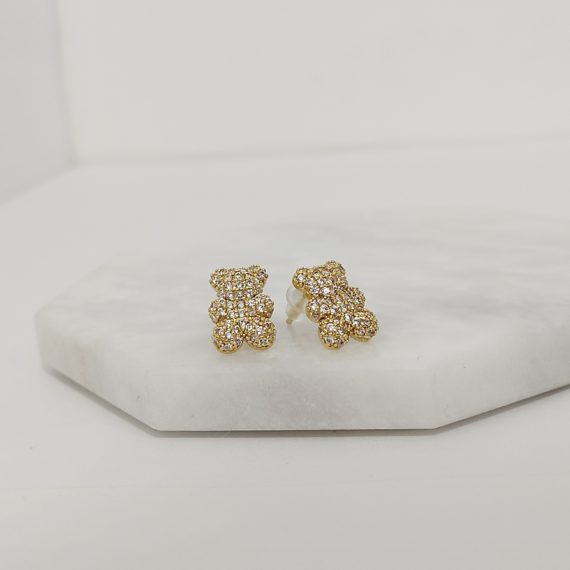 ARETES STUD MINI OSOS ZIRCONIAS