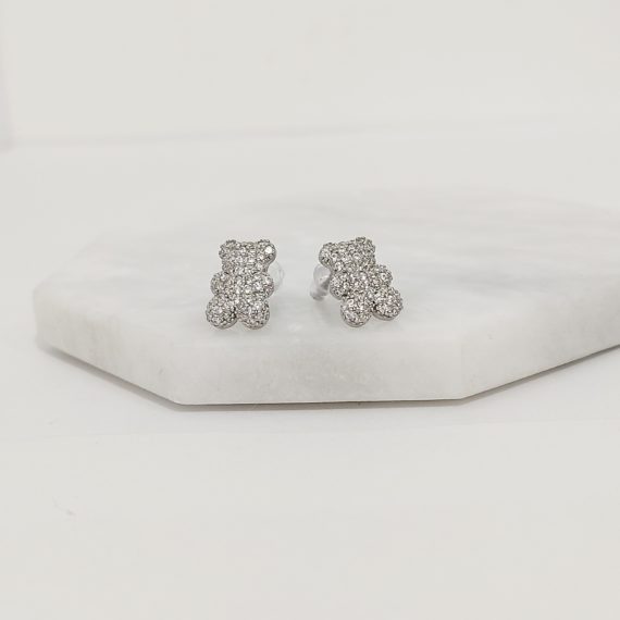 ARETES STUD MINI OSOS ZIRCONIAS