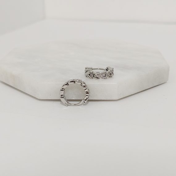 ARETES HUGGIE ZIRCONIAS