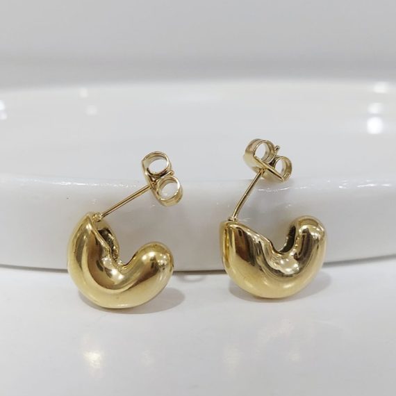 ARETES STUD C CHUNKY MINI DORADO