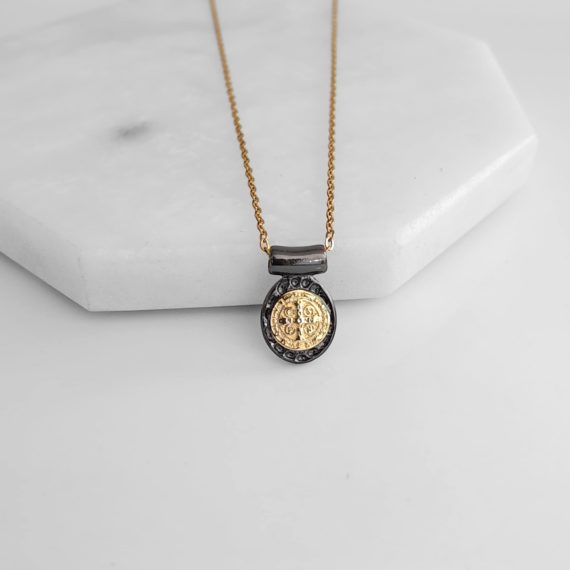 COLLAR CADENA MEDALLA SELLO SAN BENITO