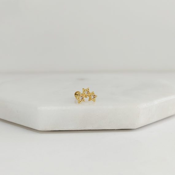 PIERCING 3 ESTRELLAS CRISTAL