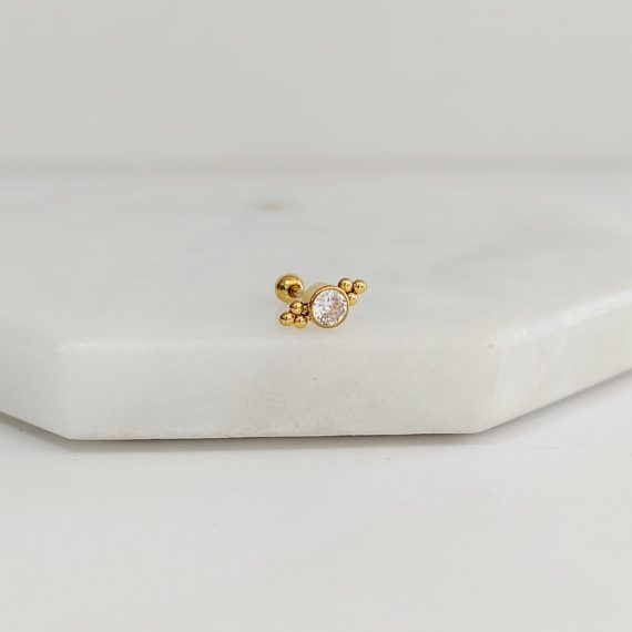 PIERCING CRISTAL CON BOLITAS