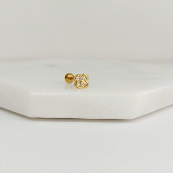 PIERCING TREBOL CRISTAL