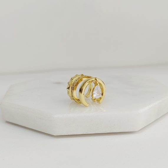 EARCUFF TRES LINEAS COLGANTE