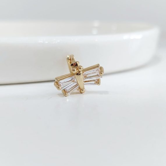 PIERCING HUGGIE MARIPOSA CRISTAL