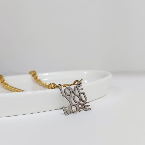 COLLAR LOVE YOU MORE DORADO