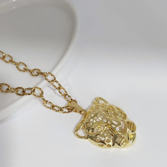 COLLAR JAGUAR DORADO CHUNKY