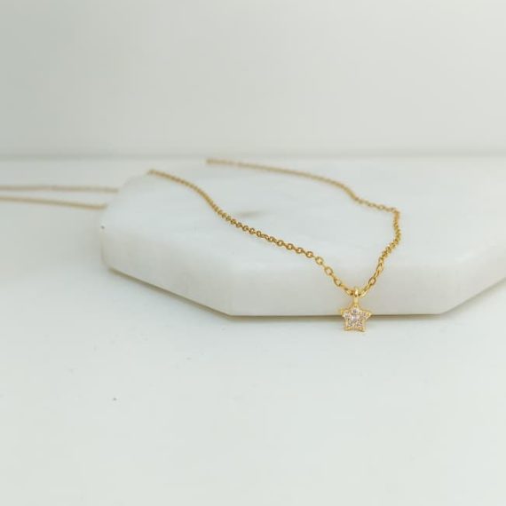 COLLAR DIJE ESTRELLA MINI ZIRCONIA
