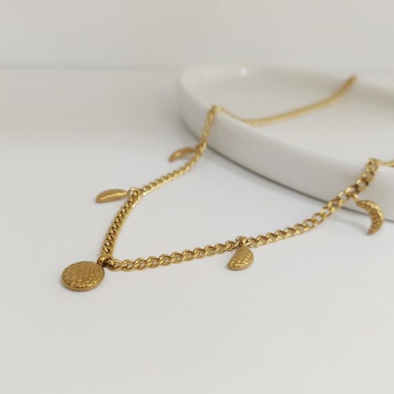 COLLAR MOON PHASES DORADO