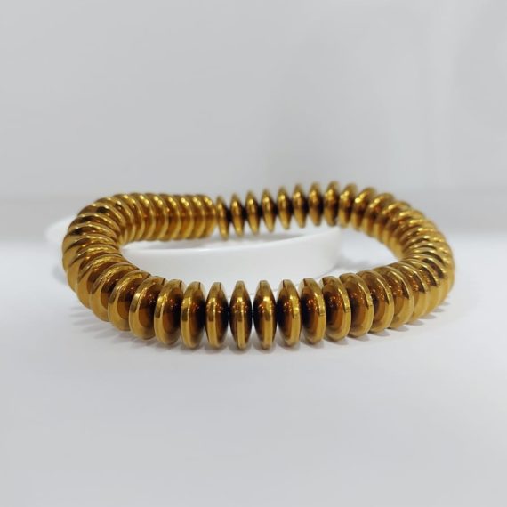 PULSERA HEMATITA DONA SLIM DORADO