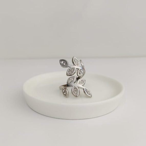 ANILLO HOJA PLATA