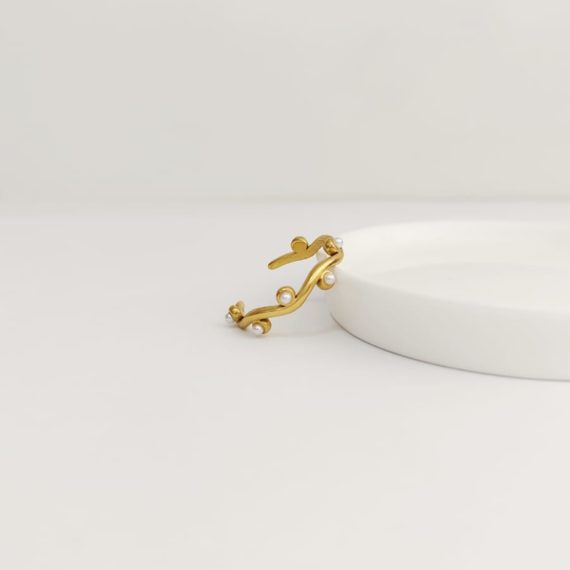 ANILLO MINI PERLITAS ENREDADERA