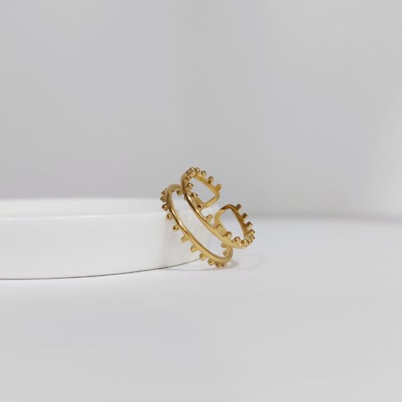 ANILLO DOBLE BOLITAS MINI