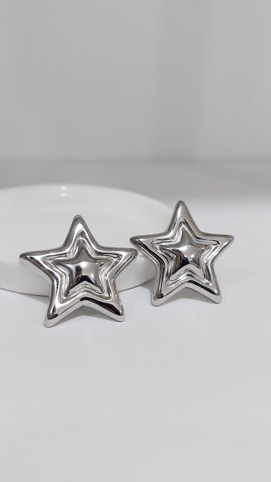 ARETES STUD ESTRELLA PLATA