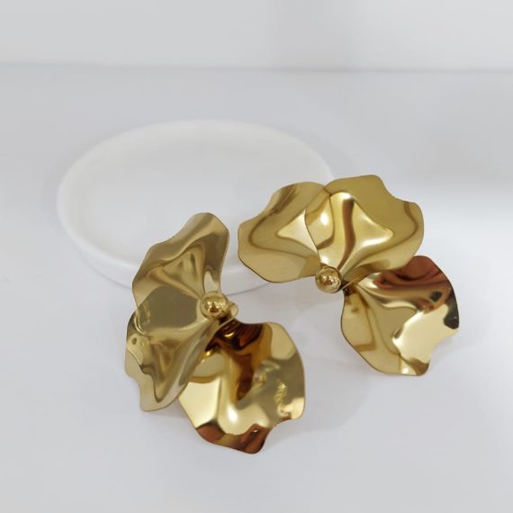 ARETES STUD MEDIA FLOR