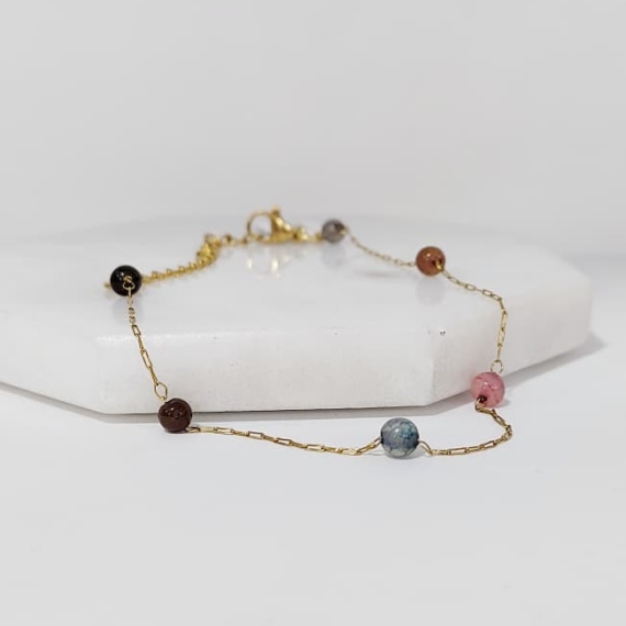 PULSERA CADENA CON MINI CUARZOS