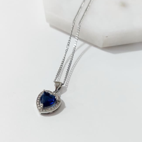 COLLAR CORAZON AZUL