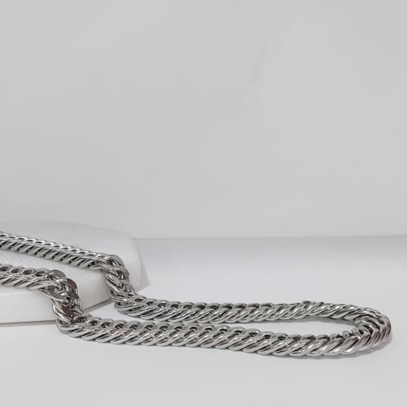 COLLAR CHUNKY 50 X 1.3 CM PLATA