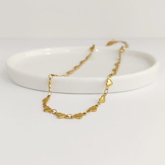 COLLAR CHOKER CADENA DE CORAZÓNES